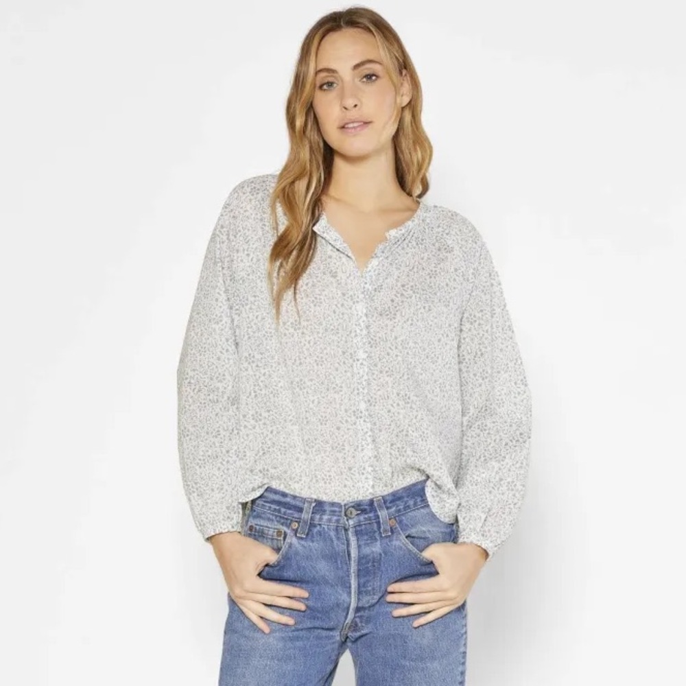 Outerknown The Folk Top Button Down Flowy Blouse